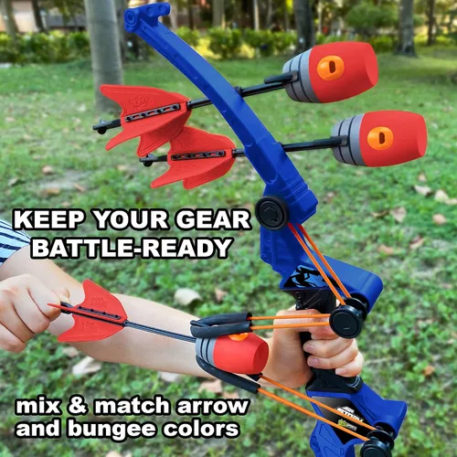 Miniatura 6 de Zing Zonic - Paquete de recambio de flechas silbantes, 10 flechas rojas, compatible con HyperStrike Firetek Z-Tek Z-Curve Z-Bow para niños Rojo