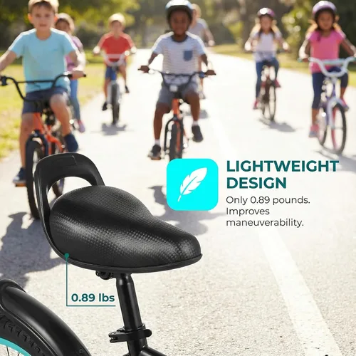 Miniatura 4 de Reemplazo de asiento de bicicleta para niños, cómodo asiento acolchado para bicicletas de 12, 14, 16 pulgadas, cojín suave y transpirable