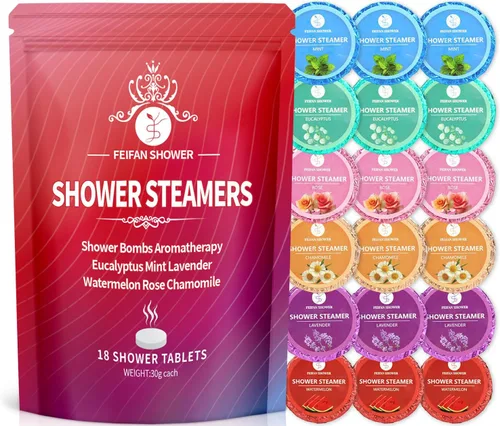 Vaporizadores de ducha para aromaterapia, paquete de 18 bombas de ducha | Christmas Stocking Stuffers for Adults Women Teens White Elephant,