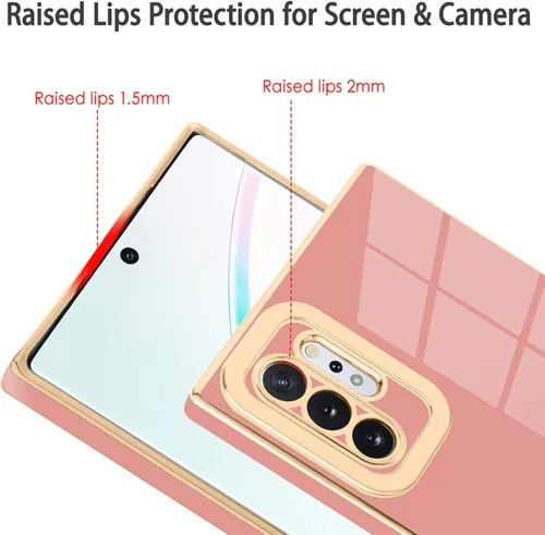 Miniatura 2 de AIGOMARA Funda compatible con Samsung Galaxy Note 10 Plus con diseño de corazón, cubierta de teléfono de cuerpo completo, protección a prueba de Rosa