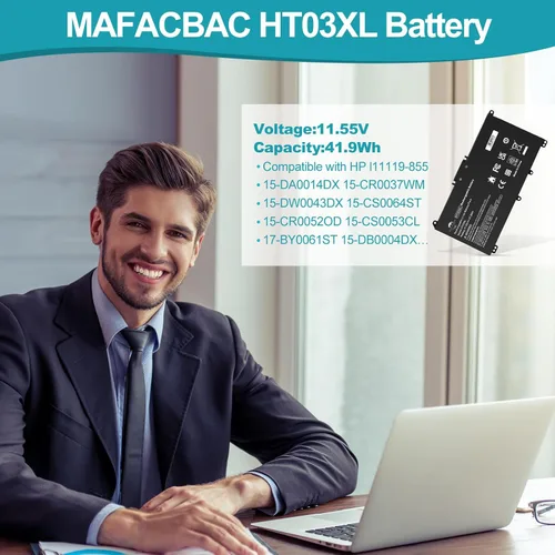 Miniatura 4 de Batería HT03XL para HP L11119-855: Reemplazo de batería para portátil HTO3XL para HP Pavilion 15 15-DA0002DX 15-CS3073CL 15-DY1023DX 14M-DH1003DX