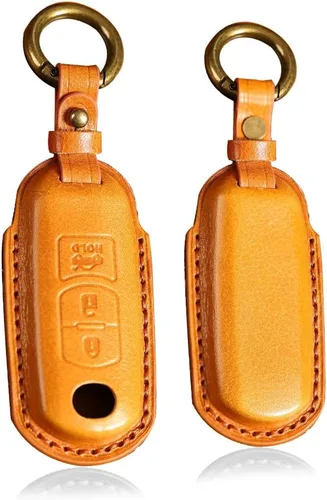 Miniatura 8 de Funda de cuero para llavero de 3 botones compatible con Mazda 2, 3, 3, Axela 5, 6, 6, Atenza 8 CX-3 CX-4 CX-5 CX-7 CX-9 MX-5 MX-5 Miata Accesorios