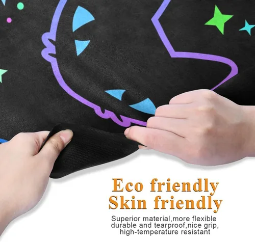 Miniatura 3 de Cute Chubby Frog Yoga Mat, 71 x 26 Inch Non-slip Yoga Mats Folding Travel Exercise Mat Indoor Outdoor Gym Pilates with Storage Bag for Women Men a04