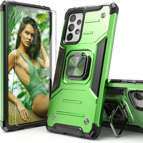 Miniatura 14 de Funda para Galaxy A52 5G con protector de pantalla, a prueba de caídas, ajuste delgado, con soporte para automóvil, funda protectora ligera