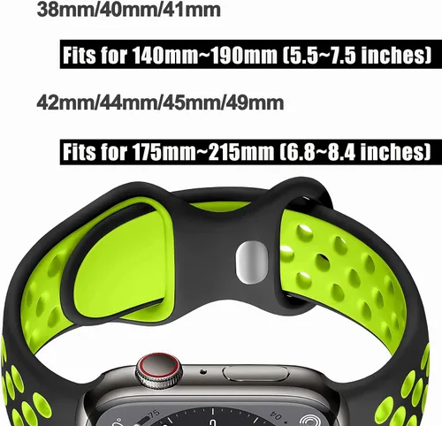 Miniatura 6 de Correa deportiva para correas de Apple Watch de 1.811 in 1.654 in 1.772 in 1.614 in 1.732 in 1.575 in 1.496 in Ultra/2 1.929 in para mujeres