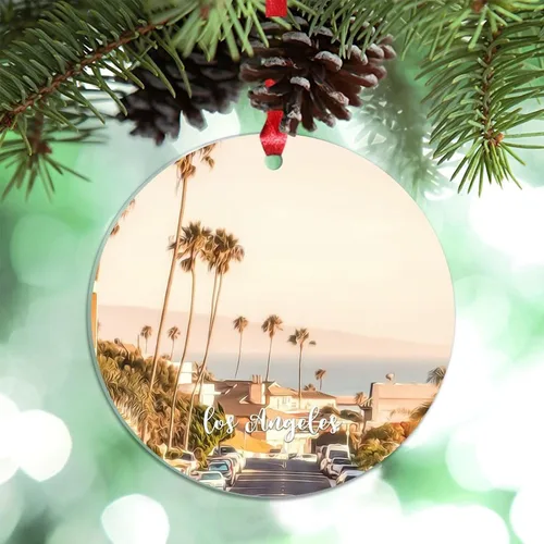 Miniatura 8 de Miami Florida, Estados Unidos, decoración de árbol de Navidad, recuerdos de ciudad de campo, recuerdos personalizados de Navidad 2023, decoración
