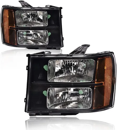 Miniatura 14 de PIT66 Conjunto de faros compatible con GMC Sierra 1500 2500HD 3500HD 2007-2013 Faros de halogéno para lado del conductor y del pasajero Lente