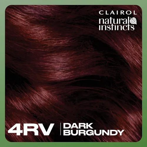 Miniatura 9 de Clairol Natural Instincts Tinte Demipermanente para el Cabello, 4RV Color de Cabello Borgoña Oscuro, Paquete de 3 4RV Borgoña oscuro