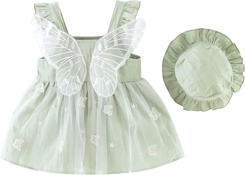 Miniatura 7 de Vestido tutú de verano para niñas pequeñas, sin espalda, vestido de princesa para fiesta de cumpleaños, vestido de verano con lazo floral