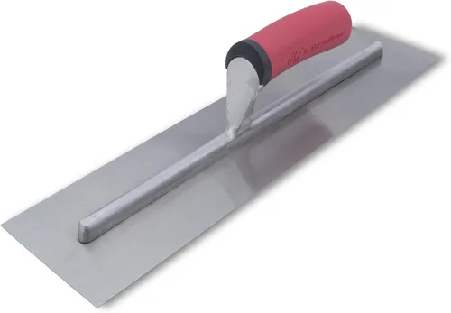 MARSHALLTOWN QLT FT164 - Paleta de acabado de hormigón, hoja de acero al carbono de 16 x 4 pulgadas, mango de agarre suave