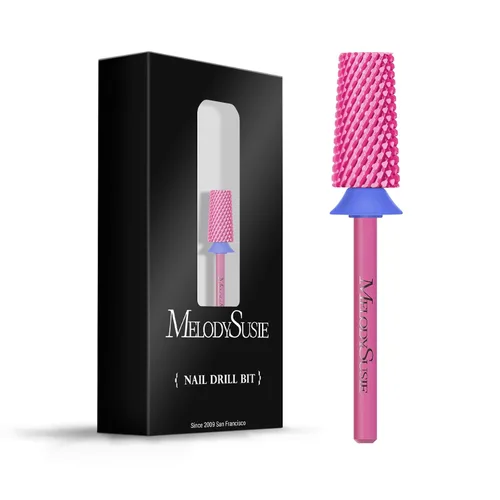 Miniatura 10 de MelodySusie Brocas de barril cónico para uñas, brocas de tungsteno de carburo de 3/32 pulgadas, adecuadas para manicura, pedicura, cutícula, esmalte