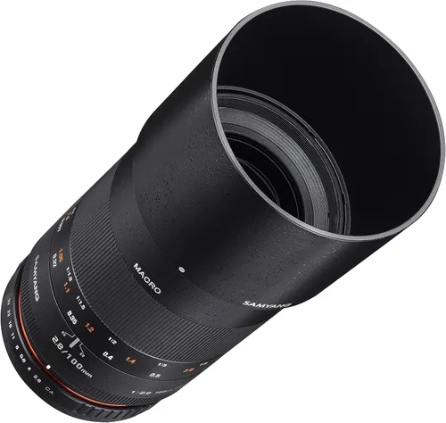 Samyang Lente macro de teleobjetivo de marco completo F2.8 ED UMC de 3.937 in para cámaras SLR digitales MFT – Vidrio ultra multicapa, apertura