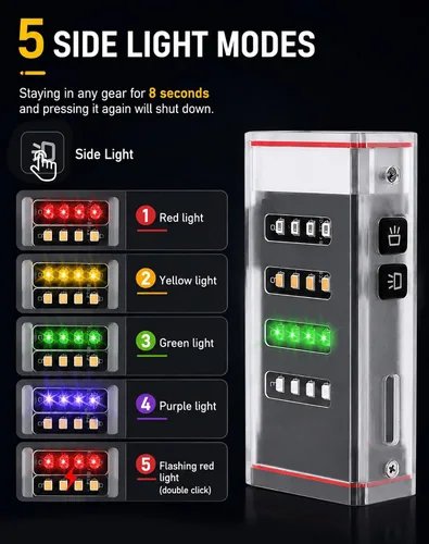 Miniatura 4 de Linterna EDC recargable, linterna de bolsillo brillante de 3300 lúmenes, mini linternas con carcasa luminosa y magnética, linternas impermeables