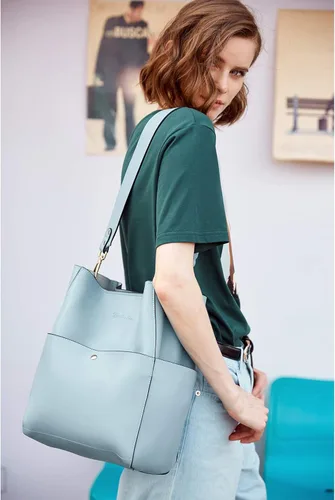 Miniatura 2 de BOSTANTEN - Bolsos de cuero al hombro tipo balde para mujer