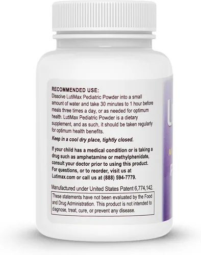 Miniatura 9 de Luti max - Suplemento cerebral pediátrico en polvo con luteolina y rutina, memoria, enfoque, músculo y apoyo inmunológico para niños, suplementos