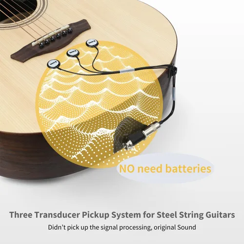 Miniatura 4 de Pastilla de guitarra acústica Donner, pastillas de guitarra Sound Seeker Transductor de sonido puro para violonchelo, banjo, ukelele, mandolina