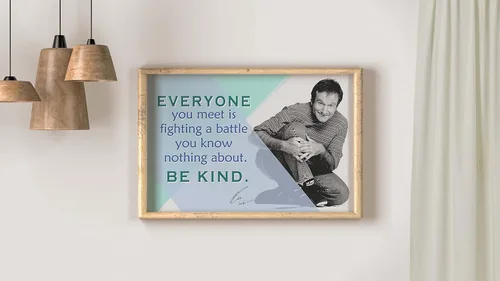 Miniatura 5 de Robin Williams Póster motivacional Citas inspiradoras Carteles de aula Premios de actor de cine Comediante Billar Mercancía cómica Teatro Autógrafo