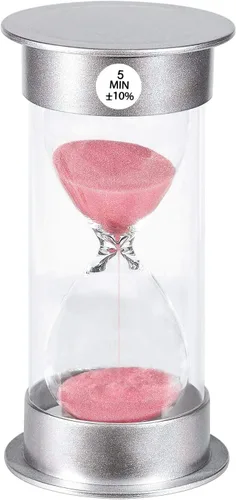 Miniatura 34 de Temporizador de arena de 1 minuto, reloj de arena de plástico de 1 minuto, reloj de arena pequeño de un minuto, temporizador de cristal de arena Azul