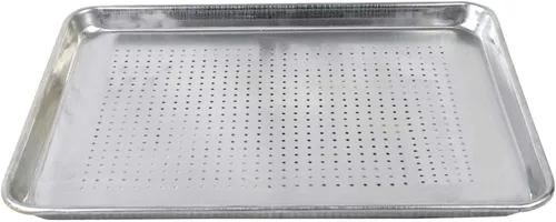 Tiger Chef Bandeja de aluminio perforada de 1/2 de tamaño medio de 18 x 13 pulgadas, para pastelería comercial, para pastelería, aprobadas por la