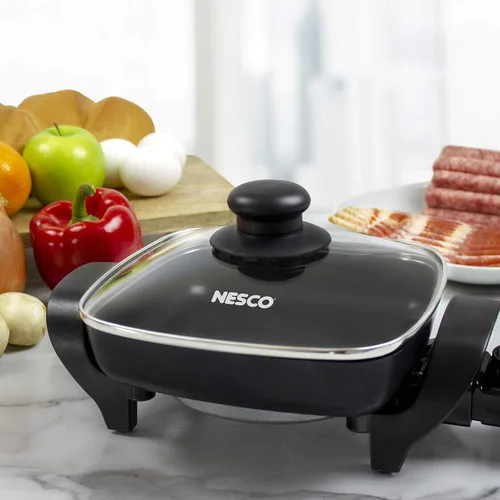 Miniatura 6 de NESCO ES-08 - Sartén eléctrica, color negro, 8 pulgadas, 800 vatios