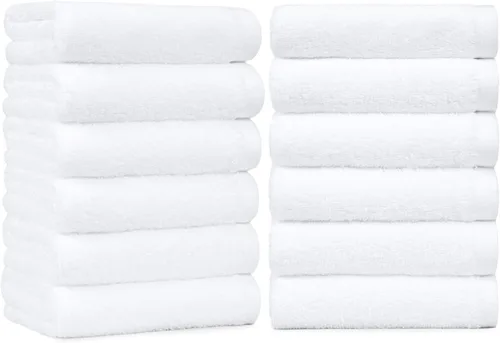Miniatura 11 de Amazon Basics Toallas de mano de algodón suave y grueso, 16 x 26 pulgadas, color blanco, paquete de 24