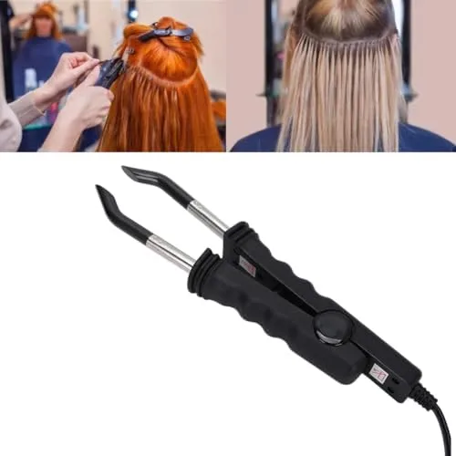 Miniatura 7 de ZJchao Hierro de extensión de cabello, extensiones de cabello portátil, conector de hierro de temperatura ajustable, herramienta de fusión