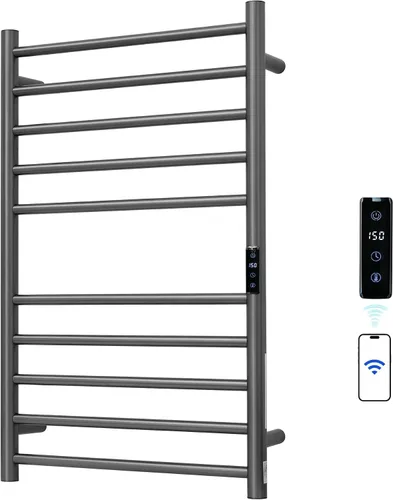 Miniatura 17 de Toallero Eléctrico con Control de Voz para Alexa y Google Home, TUYA - Calentador de Toallas de Baño Montado en la Pared, Enchufable