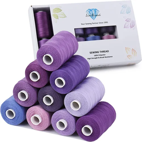 Miniatura 7 de Simthread Hilo de coser multiusos, 24 carretes, hilo de poliéster de 1000 yardas para coser, prácticos hilos de coser de poliéster para máquina