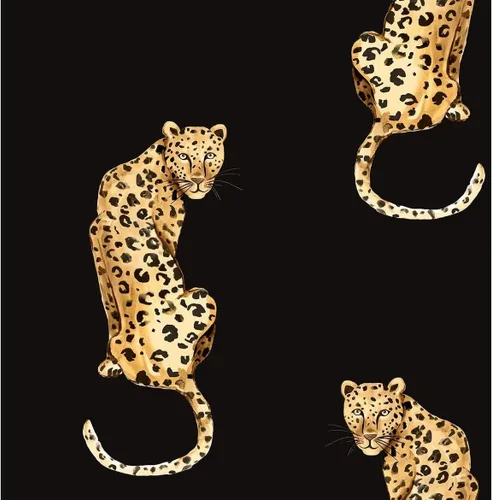 Miniatura 2 de NextWall Daisy Bennett Designs Leopard King - Papel tapiz autoadhesivo (verde)