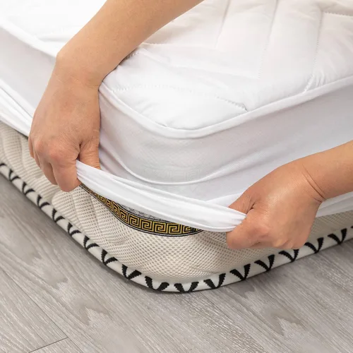 Miniatura 5 de Kingnex Protector de colchón acolchado impermeable para litera de RV de 30 x 75 para cama individual estrecha, estilo de sábana ajustada