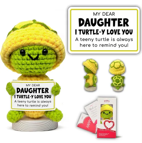 Miniatura 12 de Gossby Regalo de agradecimiento para mujeres, hecho a mano, tortuga positiva a ganchillo, gracias por ser una parte importante, agradecimiento