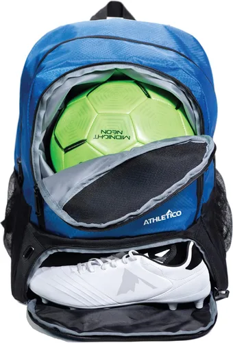 Miniatura 12 de Athletico - Mochila de fútbol juvenil, mochilas para baloncesto, voleibol y fútbol americano Incluye compartimentos separados para tacos y pelota