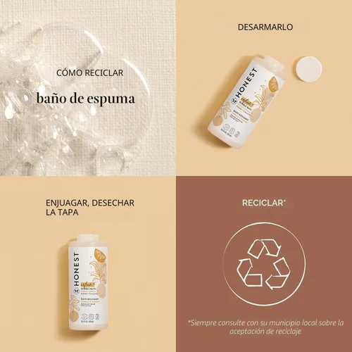 Miniatura 8 de The Honest Co. Honest baño de espuma, 12 onza