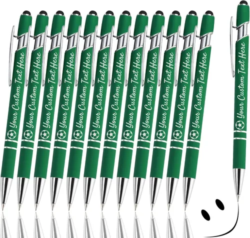 Miniatura 20 de Bolígrafos personalizados con lápiz capacitivo, bolígrafos grabados personalizados, impresos con tu logotipo o mensaje para Navidad, graduación