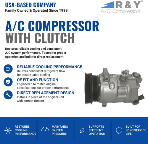 Miniatura 2 de RYC Compresor de aire acondicionado automotriz y embrague de A/C AIG567 (no es compatible con Volkswagen Passat 3.6L)