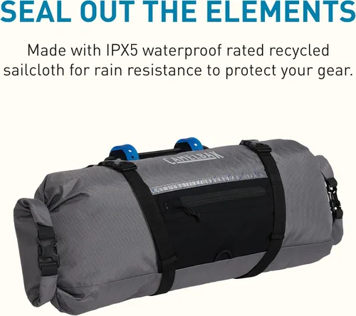 Miniatura 2 de CamelBak M.U.L.E. 9 Bikepacking - Manillar de carga lateral impermeable para tiendas de campaña y equipo, gris lobo