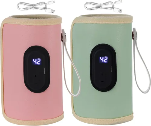 Miniatura 5 de Calentador de biberones portátil de 18 W, calentador de biberones de calentamiento rápido, temperatura ajustable, USB, calentador de biberones