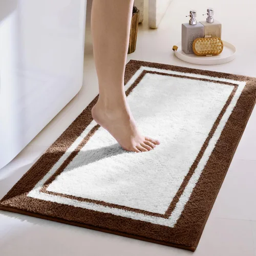 Miniatura 162 de GRANNY SAYS Alfombras de baño antideslizantes, lavables, extra suaves y absorbentes de agua para baño, alfombra de baño peluda de felpa, alfombra