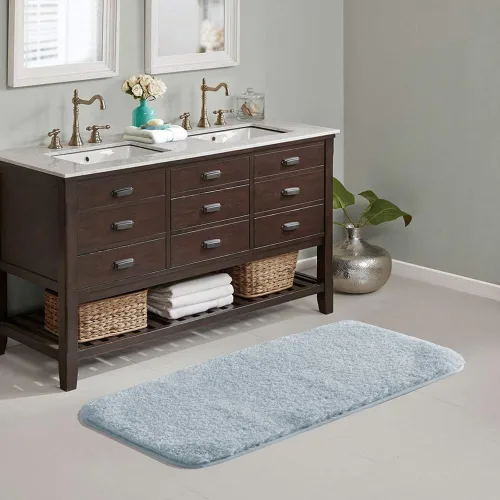 Miniatura 12 de Suchtale - Alfombra de baño antideslizante, tapete de baño de microfibra suave, absorbente de agua, peluda, lavable a máquina, para regadera, 16 x