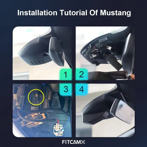 Miniatura 6 de Fitcamx Cámara de tablero 4K adecuada para Ford F250 F350 XL XLT 2011-2025 (DZ-00455), aspecto de fábrica OEM, video UHD 2160P, WiFi y aplicación