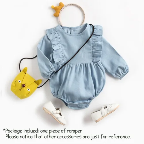 Miniatura 3 de Simplee kids Mameluco de manga larga para bebé niña, mameluco de una pieza, ropa para primavera y otoño