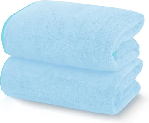 Miniatura 18 de TENSTARS Toallas de baño de seda con dobladillo para baño en liquidación - 27 x 55 pulgadas, ligeras, finas y de secado rápido, toalla absorbente