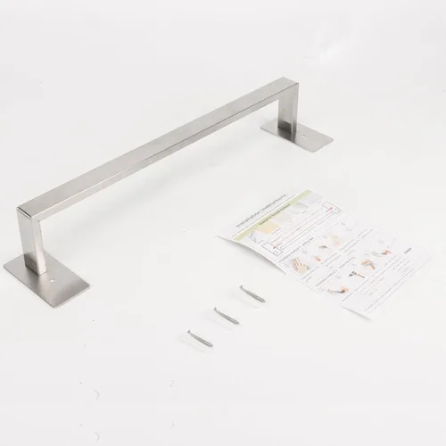 Miniatura 7 de Toallero de Baño Autoadhesivo, Sin Perforación Estante para Toallas Fácil de Instalar, Soporte para Toallas de Mano Hecho de Acero Inoxidable Níquel