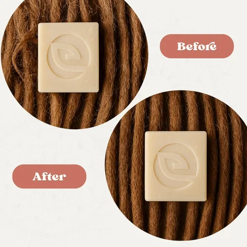 Miniatura 7 de Vegan Loc Shampoo Bar - Champú clarificador de rastas de pachulí sin residuos, hecho para el cuidado del cabello de las rastas