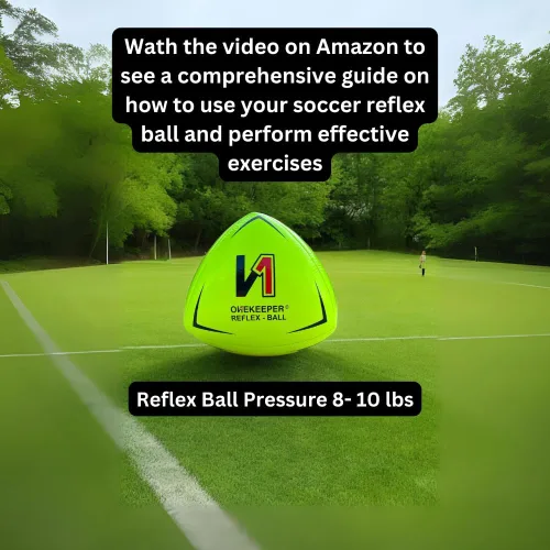Miniatura 3 de ONEKEEPER Pelota de reflejo y reacción para fútbol - Blanco, naranja, azul, rosa y amarillo fluo, entrenamiento de agilidad y coordinación