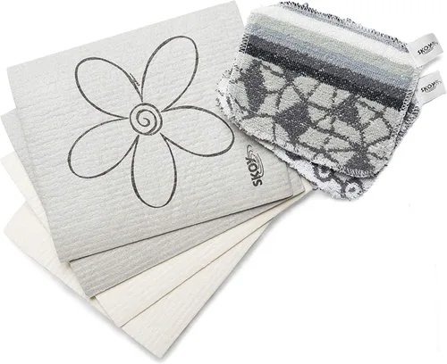 Miniatura 18 de Skoy Scrub, pack de 2 reutilizable, estropajo para platos sin rayar para limpieza de cocina y hogar, amigable con el planeta, estropajo suave apto