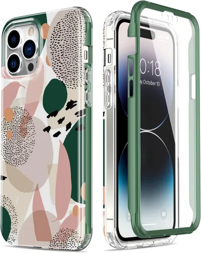Miniatura 28 de Esdot Funda para iPhone 14 con Protector de Pantalla Integrado, Funda Resistente de Grado Militar con Diseños de Moda para Mujeres y Niñas, Funda