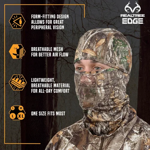 Miniatura 3 de Allen Company Vanish Stretch Fit Camouflage Balaclava, Camo Hunting Face Cover