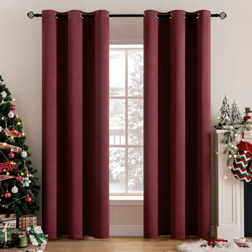 Miniatura 29 de MIULEE Cortinas opacas para dormitorio o sala de estar, juego de 2 paneles de cortina para ventana con aislamiento térmico y bloqueo de luz