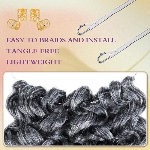 Miniatura 5 de Silke - Paquete de 6 extensiones de cabello rizado Gogo rizado con ondas oceánicas para mujeres (10 pulgadas, Tgris)